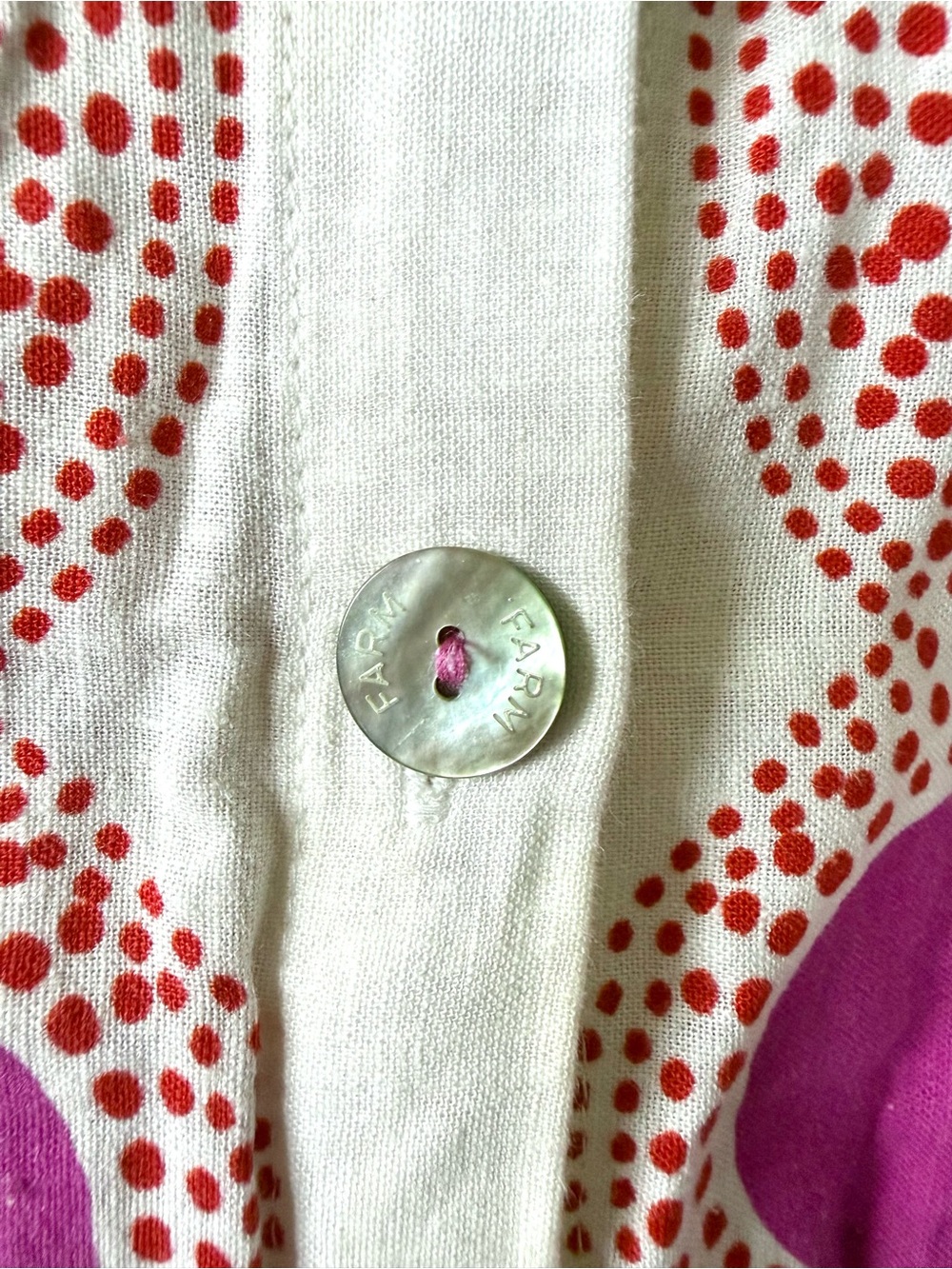 FARM Rio Pink, Red & White Floral Button-Front Jacket - Picture 5 of 6
